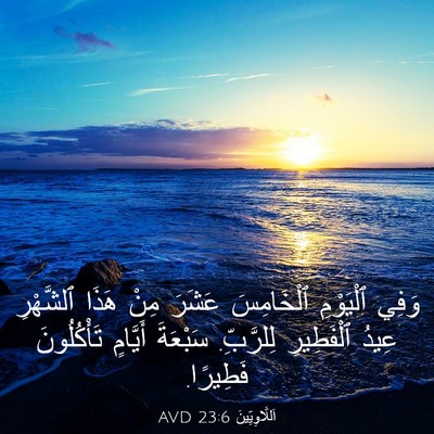 Picture 03 - اَللَّاوِيِّينَ 23:6 AVD - وَفِي ٱلْيَوْمِ - Bible Verse Picture