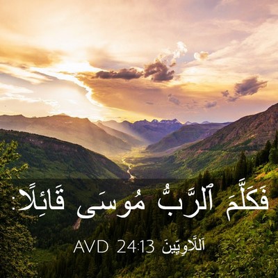 Picture 03 - اَللَّاوِيِّينَ 24:13 AVD - فَكَلَّمَ ٱلرَّبُّ مُوسَى - Bible Verse Picture