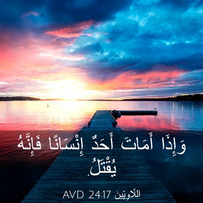 Picture 03 - اَللَّاوِيِّينَ 24:17 AVD - وَإِذَا أَمَاتَ أَحَدٌ - Bible Verse Picture