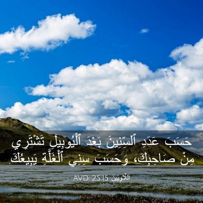 Picture 03 - اَللَّاوِيِّينَ 25:15 AVD - حَسَبَ عَدَدِ ٱلسِّنِينَ - Bible Verse Picture