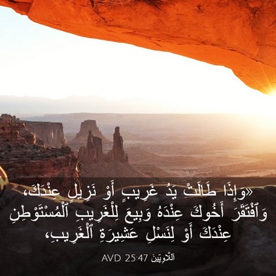 Picture 03 - اَللَّاوِيِّينَ 25:47 AVD - «وَإِذَا طَالَتْ يَدُ - Bible Verse Picture