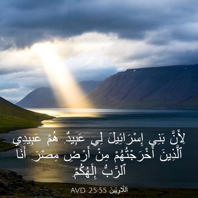 Picture 03 - اَللَّاوِيِّينَ 25:55 AVD - لِأَنَّ بَنِي - Bible Verse Picture