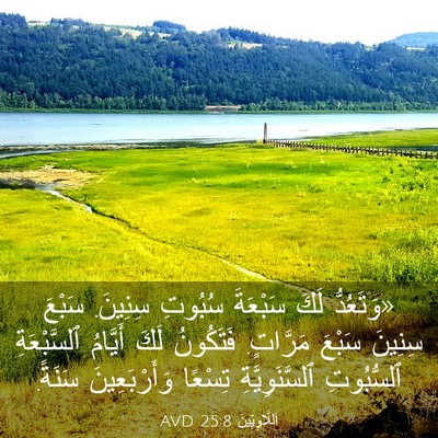 Picture 03 - اَللَّاوِيِّينَ 25:8 AVD - «وَتَعُدُّ لَكَ سَبْعَةَ - Bible Verse Picture