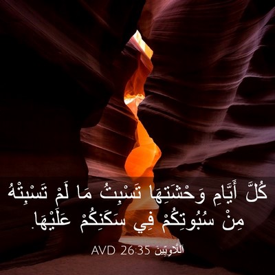 Picture 03 - اَللَّاوِيِّينَ 26:35 AVD - كُلَّ أَيَّامِ - Bible Verse Picture