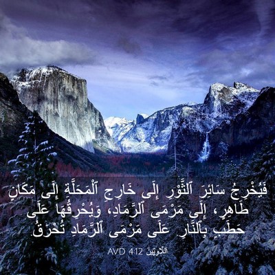 Picture 03 - اَللَّاوِيِّينَ 4:12 AVD - فَيُخْرِجُ سَائِرَ - Bible Verse Picture