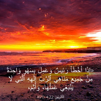 Picture 03 - اَللَّاوِيِّينَ 4:22 AVD - «إِذَا أَخْطَأَ رَئِيسٌ - Bible Verse Picture