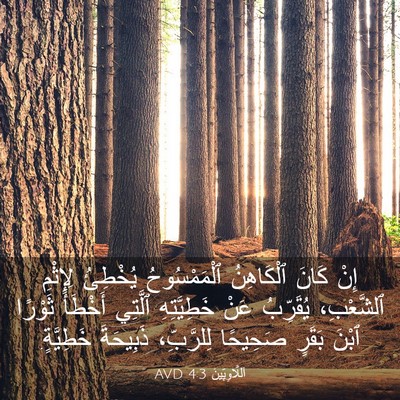 Picture 03 - اَللَّاوِيِّينَ 4:3 AVD - إِنْ كَانَ ٱلْكَاهِنُ - Bible Verse Picture