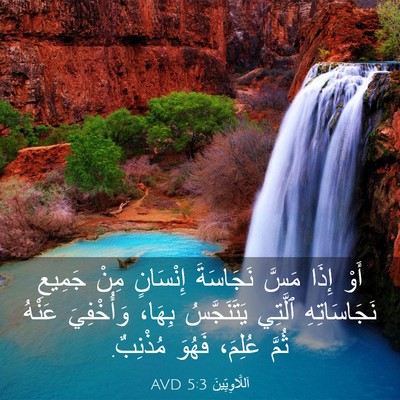 Picture 03 - اَللَّاوِيِّينَ 5:3 AVD - أَوْ إِذَا مَسَّ نَجَاسَةَ - Bible Verse Picture