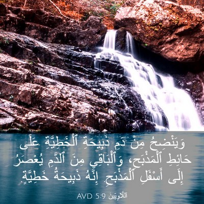 Picture 03 - اَللَّاوِيِّينَ 5:9 AVD - وَيَنْضِحُ مِنْ دَمِ - Bible Verse Picture