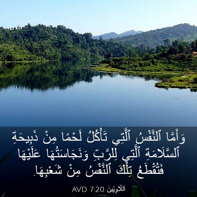 Picture 03 - اَللَّاوِيِّينَ 7:20 AVD - وَأَمَّا ٱلنَّفْسُ - Bible Verse Picture
