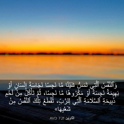 Picture 03 - اَللَّاوِيِّينَ 7:21 AVD - وَٱلنَّفْسُ ٱلَّتِي - Bible Verse Picture