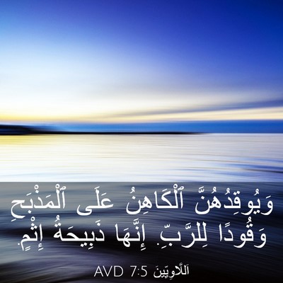 Picture 03 - اَللَّاوِيِّينَ 7:5 AVD - وَيُوقِدُهُنَّ ٱلْكَاهِنُ - Bible Verse Picture