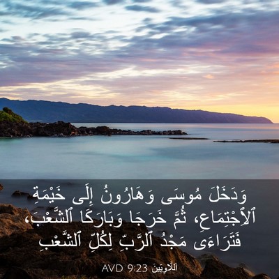 Picture 03 - اَللَّاوِيِّينَ 9:23 AVD - وَدَخَلَ مُوسَى - Bible Verse Picture