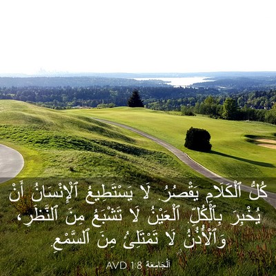 Picture 03 - اَلْجَامِعَةِ 1:8 AVD - كُلُّ ٱلْكَلَامِ يَقْصُرُ. - Bible Verse Picture