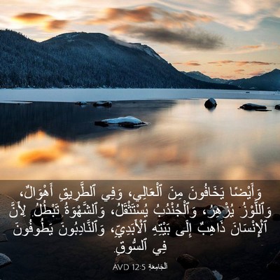 Picture 03 - اَلْجَامِعَةِ 12:5 AVD - وَأَيْضًا يَخَافُونَ مِنَ - Bible Verse Picture