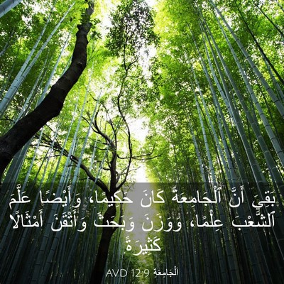 Picture 03 - اَلْجَامِعَةِ 12:9 AVD - بَقِيَ أَنَّ ٱلْجَامِعَةَ - Bible Verse Picture