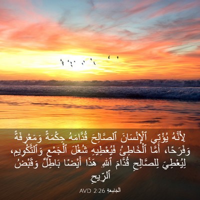 Picture 03 - اَلْجَامِعَةِ 2:26 AVD - لِأَنَّهُ يُؤْتِي - Bible Verse Picture