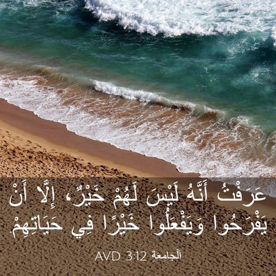 Picture 03 - اَلْجَامِعَةِ 3:12 AVD - عَرَفْتُ أَنَّهُ لَيْسَ - Bible Verse Picture