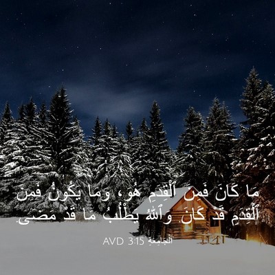 Picture 03 - اَلْجَامِعَةِ 3:15 AVD - مَا كَانَ فَمِنَ ٱلْقِدَمِ - Bible Verse Picture