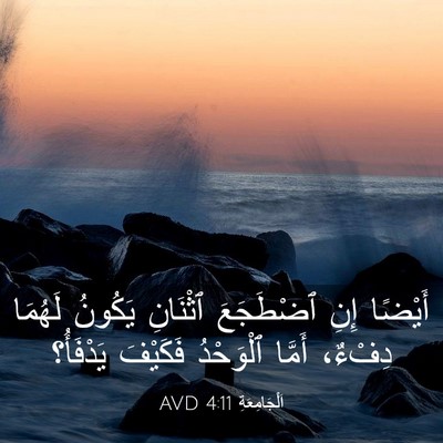 Picture 03 - اَلْجَامِعَةِ 4:11 AVD - أَيْضًا إِنِ ٱضْطَجَعَ - Bible Verse Picture