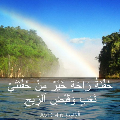 Picture 03 - اَلْجَامِعَةِ 4:6 AVD - حُفْنَةُ رَاحَةٍ خَيْرٌ - Bible Verse Picture