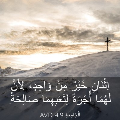 Picture 03 - اَلْجَامِعَةِ 4:9 AVD - اِثْنَانِ خَيْرٌ مِنْ - Bible Verse Picture