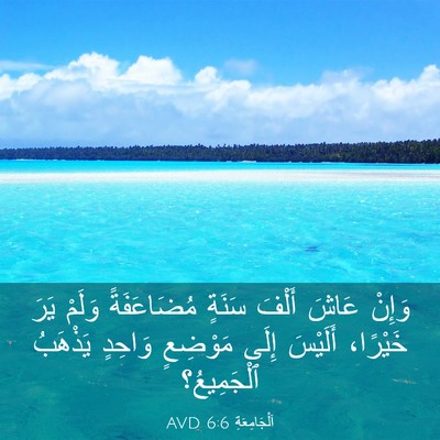Picture 03 - اَلْجَامِعَةِ 6:6 AVD - وَإِنْ عَاشَ أَلْفَ سَنَةٍ - Bible Verse Picture