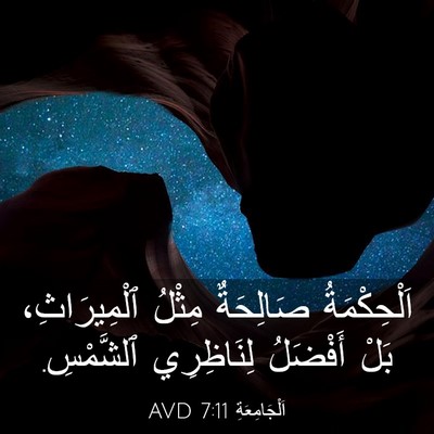 Picture 03 - اَلْجَامِعَةِ 7:11 AVD - اَلْحِكْمَةُ صَالِحَةٌ - Bible Verse Picture
