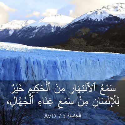 Picture 03 - اَلْجَامِعَةِ 7:5 AVD - سَمْعُ ٱلِٱنْتِهَارِ مِنَ - Bible Verse Picture