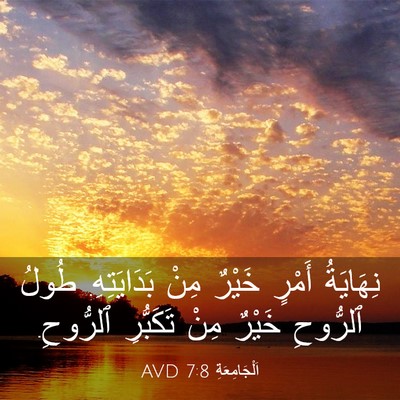 Picture 03 - اَلْجَامِعَةِ 7:8 AVD - نِهَايَةُ أَمْرٍ خَيْرٌ - Bible Verse Picture
