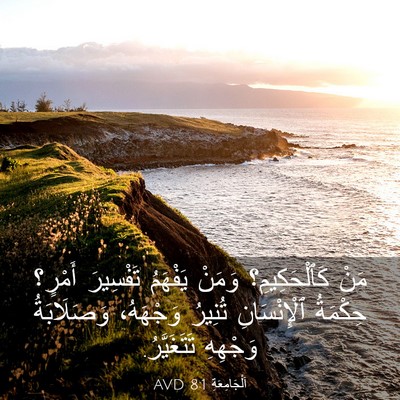 Picture 03 - اَلْجَامِعَةِ 8:1 AVD - مَنْ كَٱلْحَكِيمِ؟ وَمَنْ - Bible Verse Picture