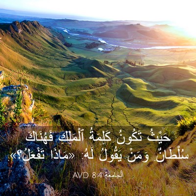 Picture 03 - اَلْجَامِعَةِ 8:4 AVD - حَيْثُ تَكُونُ كَلِمَةُ - Bible Verse Picture