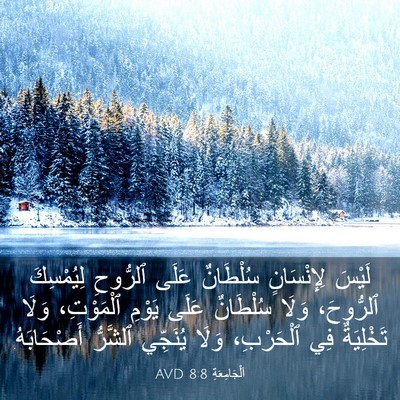 Picture 03 - اَلْجَامِعَةِ 8:8 AVD - لَيْسَ لِإِنْسَانٍ - Bible Verse Picture