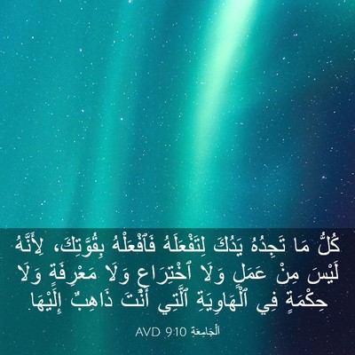 Picture 03 - اَلْجَامِعَةِ 9:10 AVD - كُلُّ مَا تَجِدُهُ يَدُكَ - Bible Verse Picture