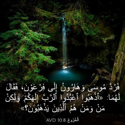 Picture 03 - اَلْخُرُوجُ 10:8 AVD - فَرُدَّ مُوسَى وَهَارُونُ - Bible Verse Picture