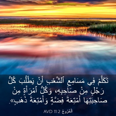 Picture 03 - اَلْخُرُوجُ 11:2 AVD - تَكَلَّمْ فِي مَسَامِعِ - Bible Verse Picture