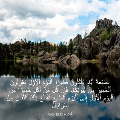 Picture 03 - اَلْخُرُوجُ 12:15 AVD - «سَبْعَةَ أَيَّامٍ - Bible Verse Picture