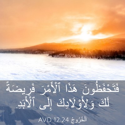 Picture 03 - اَلْخُرُوجُ 12:24 AVD - فَتَحْفَظُونَ هَذَا - Bible Verse Picture
