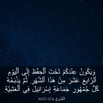 Picture 03 - اَلْخُرُوجُ 12:6 AVD - وَيَكُونُ عِنْدَكُمْ - Bible Verse Picture