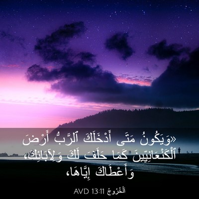 Picture 03 - اَلْخُرُوجُ 13:11 AVD - «وَيَكُونُ مَتَى - Bible Verse Picture