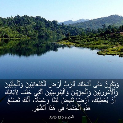 Picture 03 - اَلْخُرُوجُ 13:5 AVD - وَيَكُونُ مَتَى - Bible Verse Picture