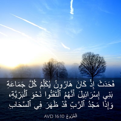 Picture 03 - اَلْخُرُوجُ 16:10 AVD - فَحَدَثَ إِذْ كَانَ - Bible Verse Picture