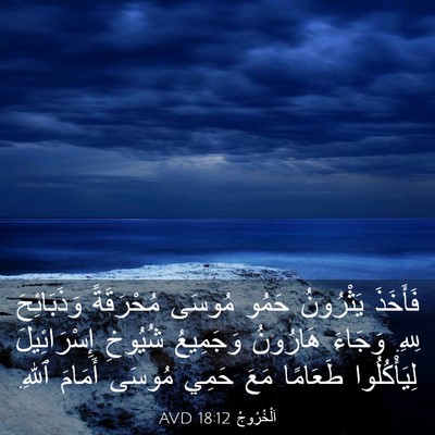 Picture 03 - اَلْخُرُوجُ 18:12 AVD - فَأَخَذَ يَثْرُونُ حَمُو - Bible Verse Picture