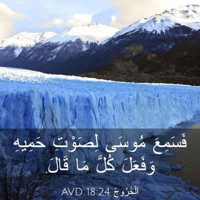 Picture 03 - اَلْخُرُوجُ 18:24 AVD - فَسَمِعَ مُوسَى لِصَوْتِ - Bible Verse Picture