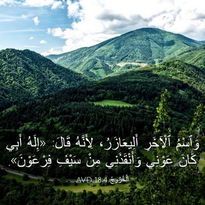 Picture 03 - اَلْخُرُوجُ 18:4 AVD - وَٱسْمُ ٱلْآخَرِ - Bible Verse Picture