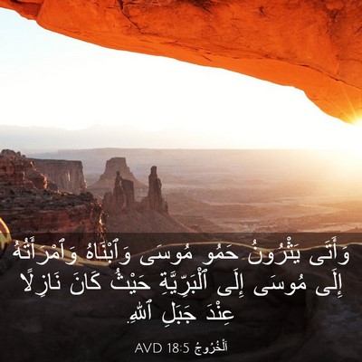 Picture 03 - اَلْخُرُوجُ 18:5 AVD - وَأَتَى يَثْرُونُ حَمُو - Bible Verse Picture