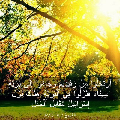 Picture 03 - اَلْخُرُوجُ 19:2 AVD - ٱرْتَحَلُوا مِنْ - Bible Verse Picture