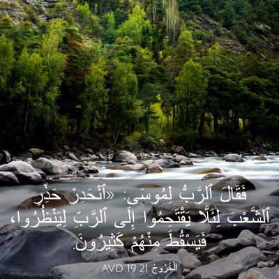 Picture 03 - اَلْخُرُوجُ 19:21 AVD - فَقَالَ ٱلرَّبُّ لِمُوسَى: - Bible Verse Picture