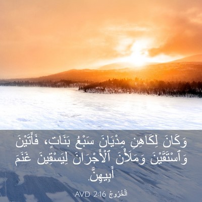 Picture 03 - اَلْخُرُوجُ 2:16 AVD - وَكَانَ لِكَاهِنِ - Bible Verse Picture