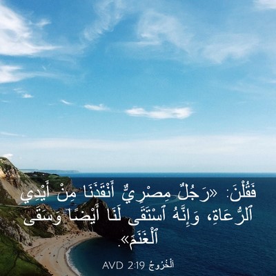 Picture 03 - اَلْخُرُوجُ 2:19 AVD - فَقُلْنَ: «رَجُلٌ - Bible Verse Picture